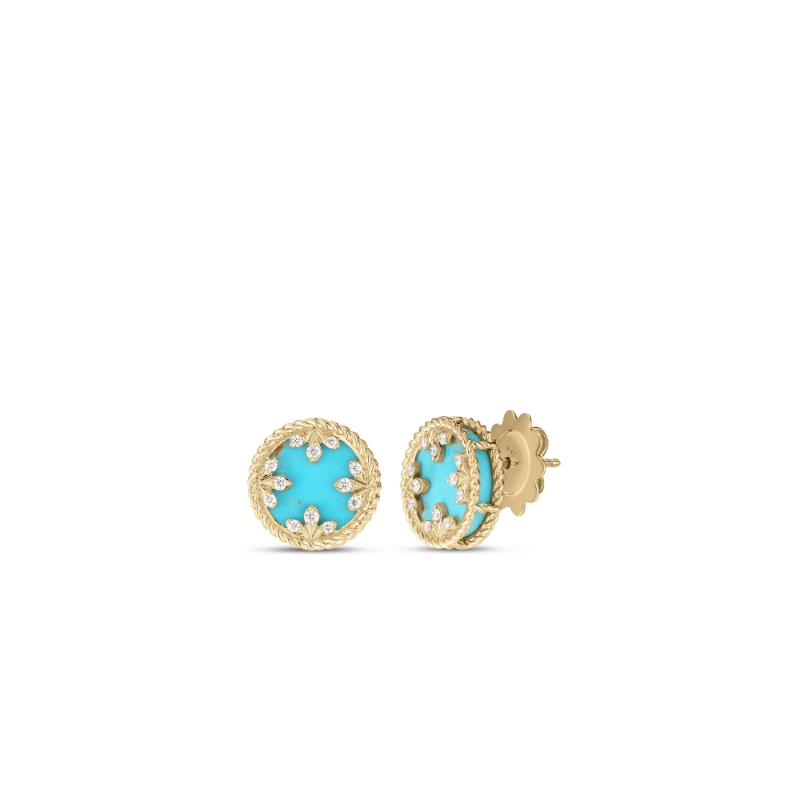Roberto Coin 18K Yellow Gold Venetian Medallions Small Stud Earrings