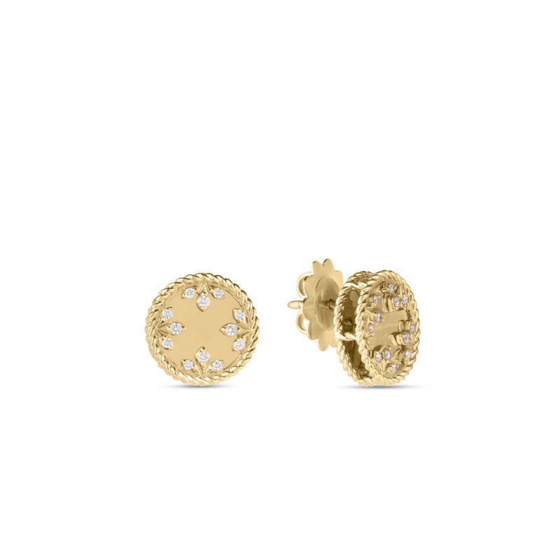 Roberto Coin 18K Yellow Gold Venetian Medallions Small Stud Earrings