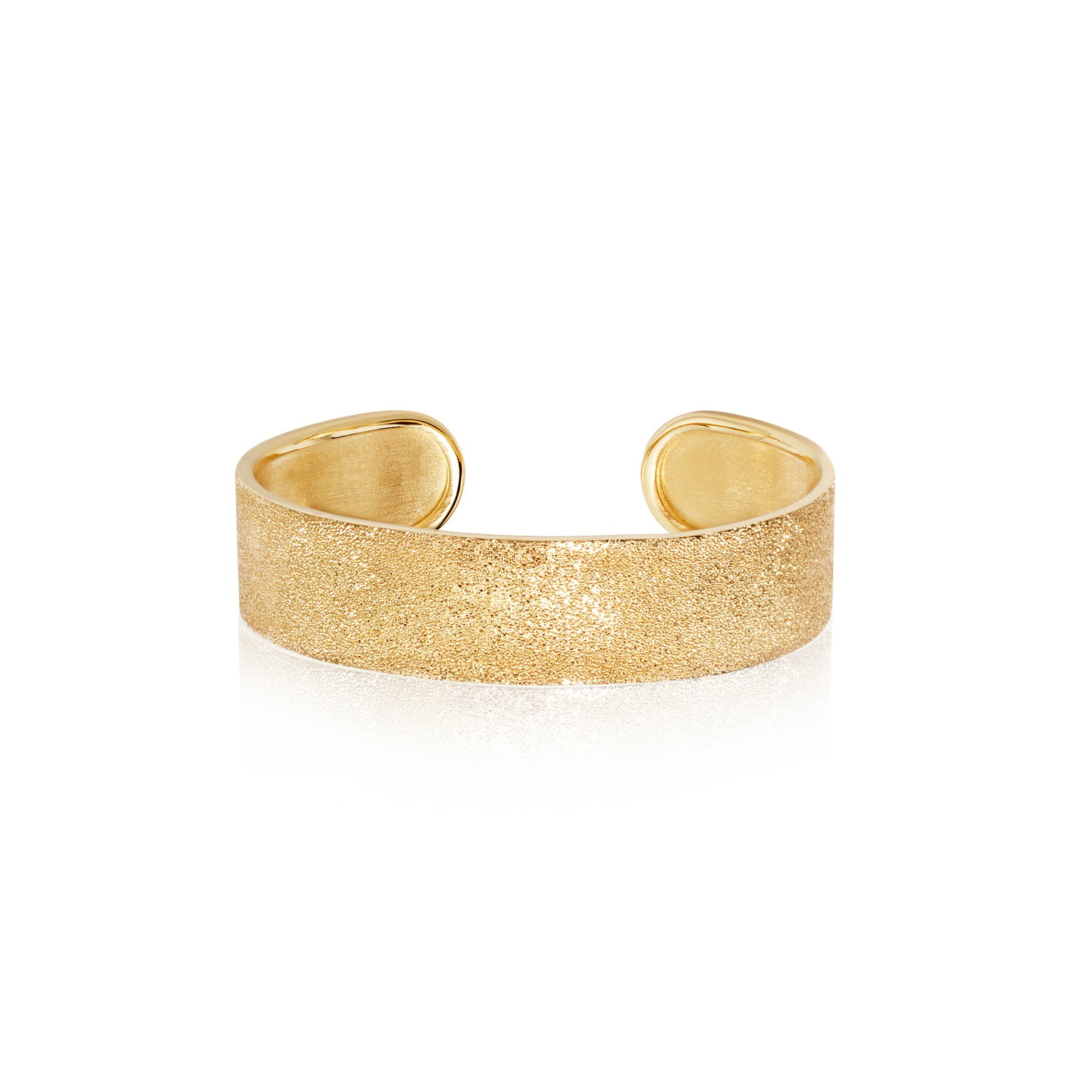 Florentine Finish 18k Yellow Gold Thin CFF Cuff