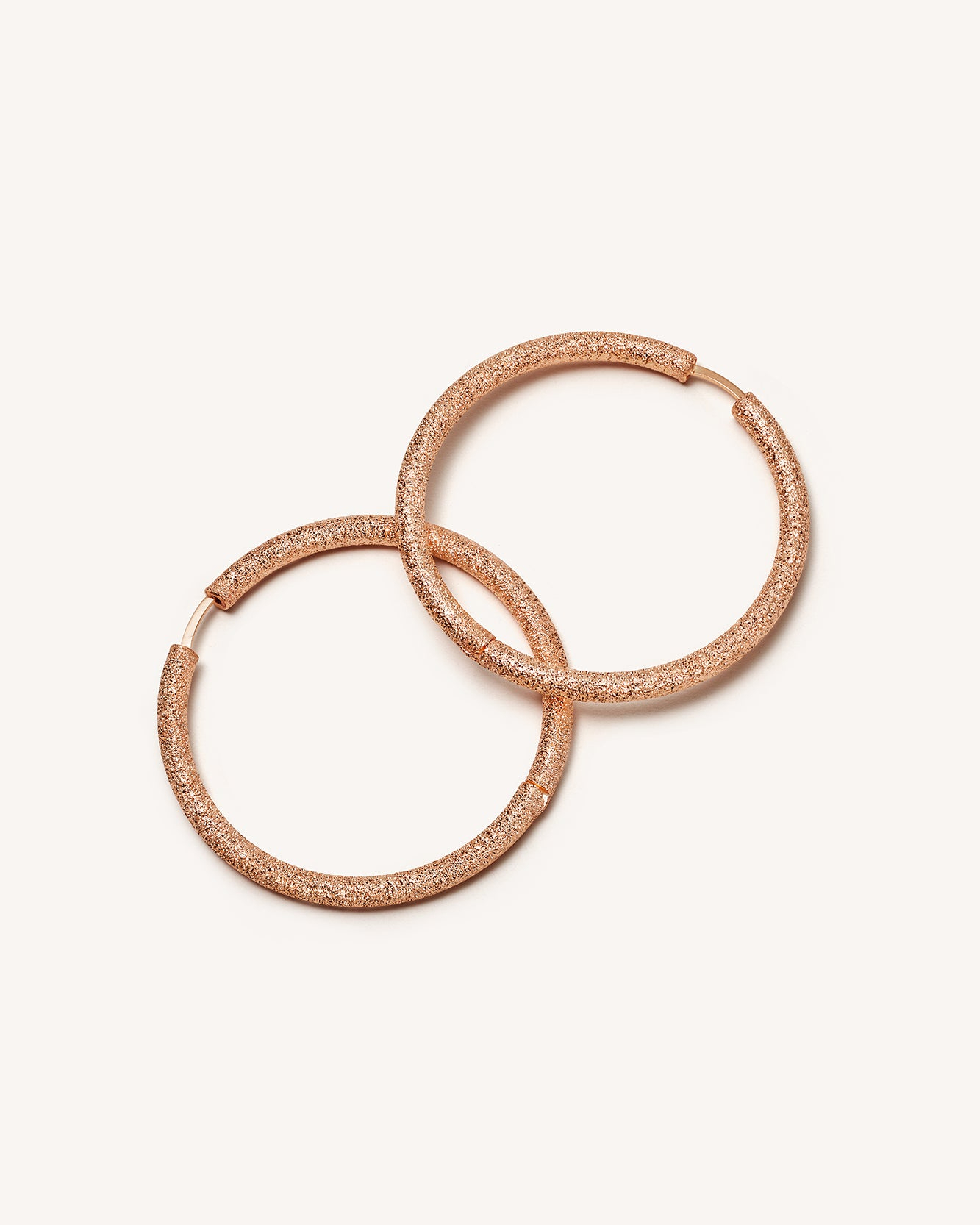 Florentine Finish Large Round Hoop Earrings