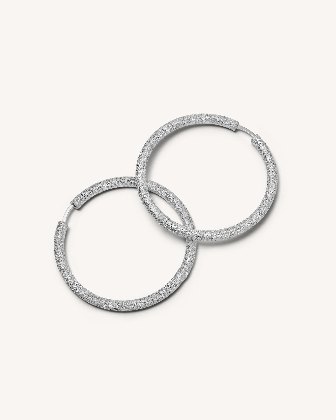 Florentine Finish Large Round Hoop Earrings