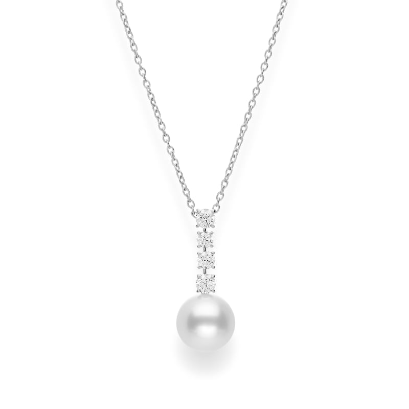 Mikimoto White South Sea Pearl and Diamond Pendant