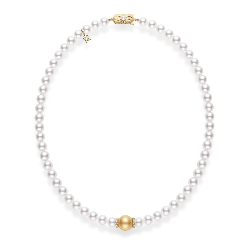 Mikimoto Akoya Pearl and Diamond Necklace