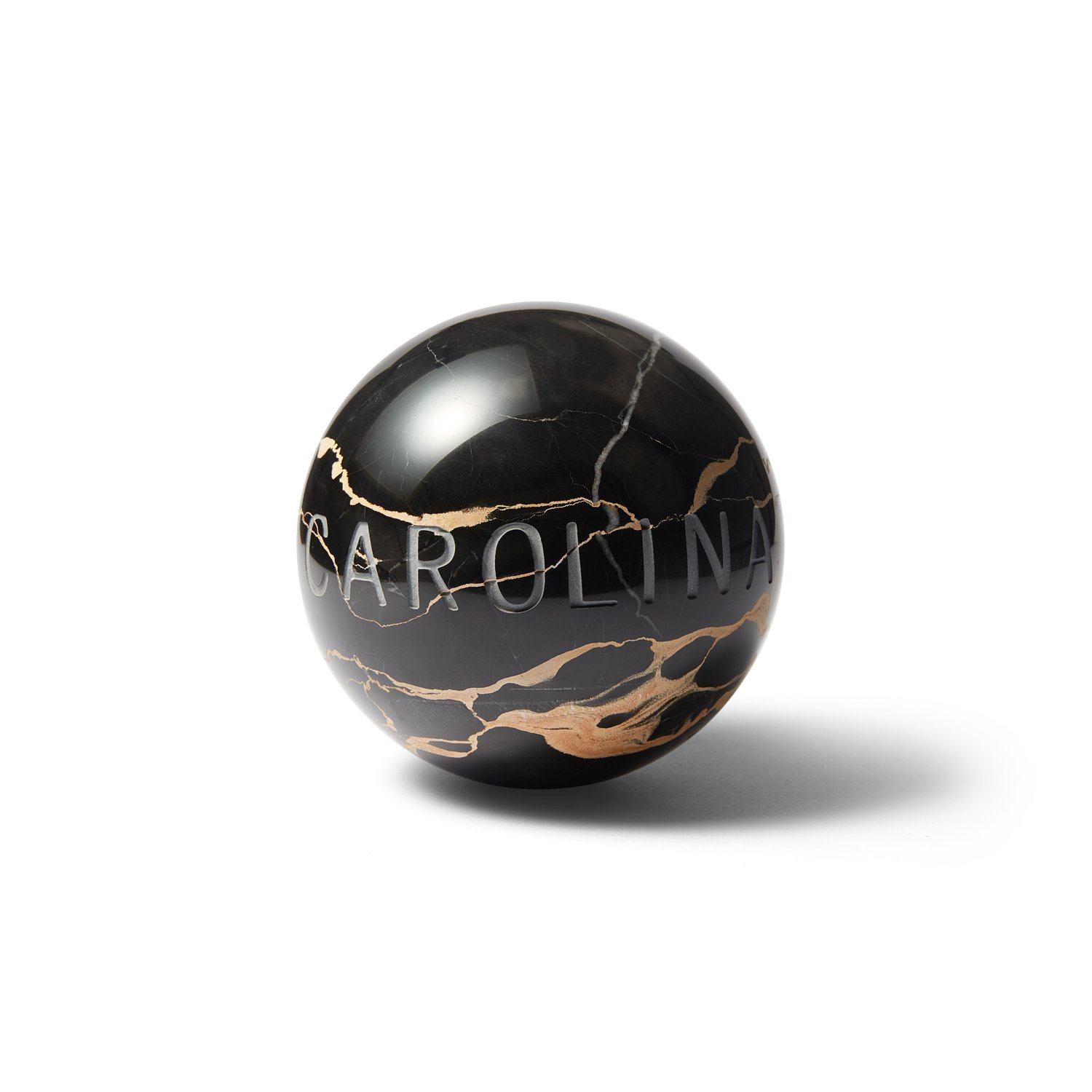 Large Carrara Marble Sphere Portoro