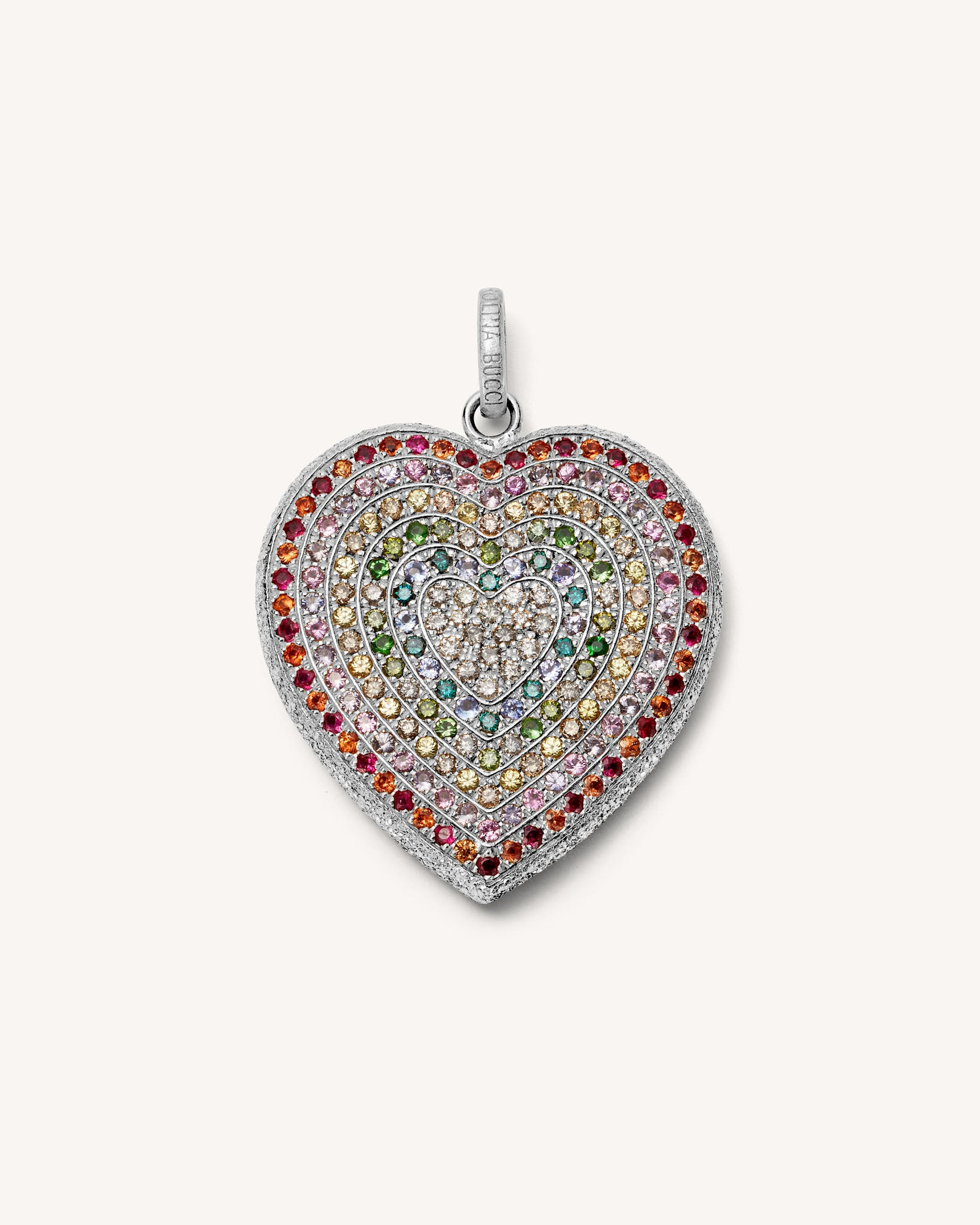Rainbow Pav&acute Cuore Pendant