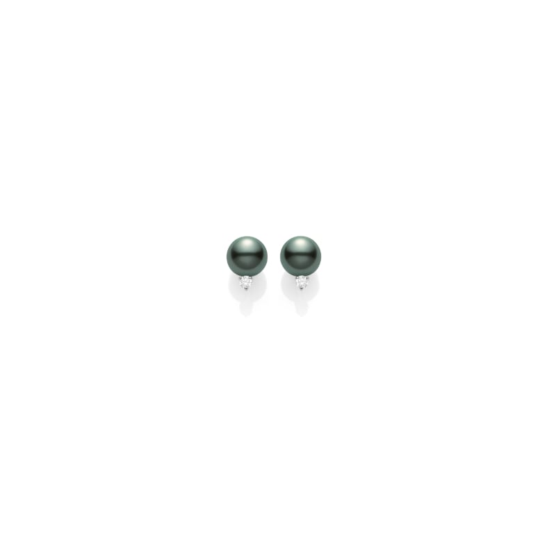 Mikimoto South Sea Pearl Green Stud Earrings