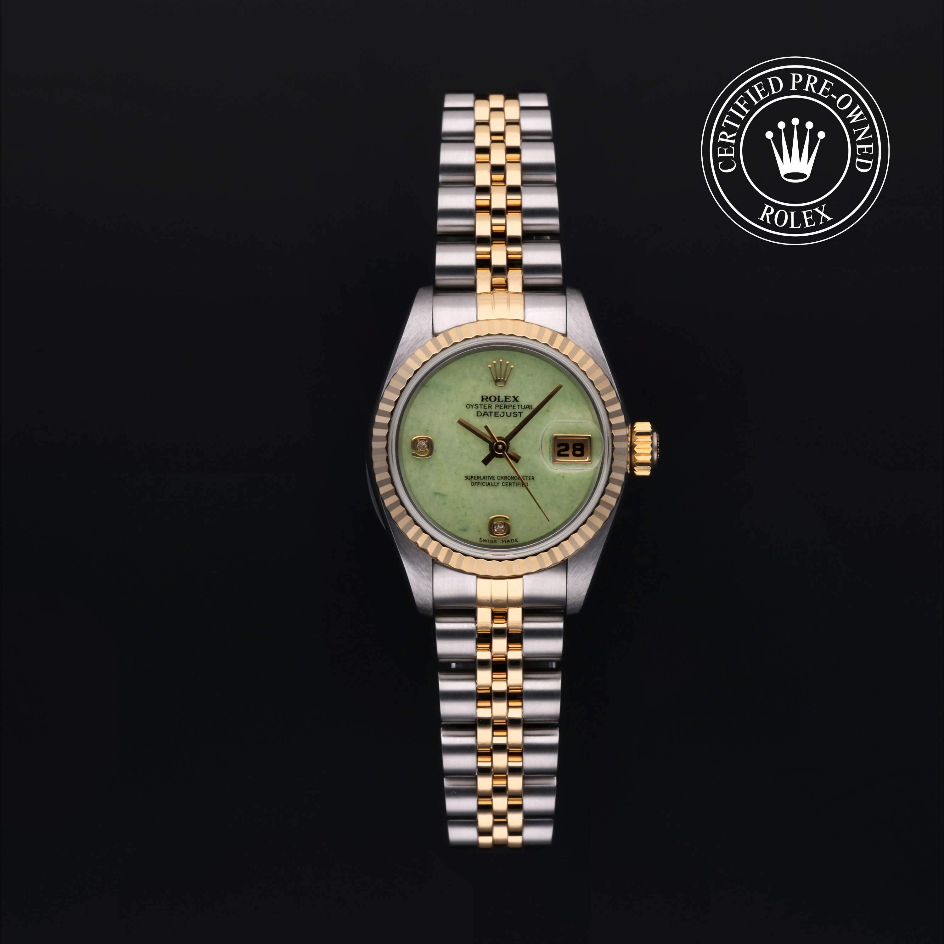 Rolex Certified Pre Owned Oyster Perpetual Lady Datejust 26 26mm in Rolesor 18 ct yellow gold 69173 Fourtane