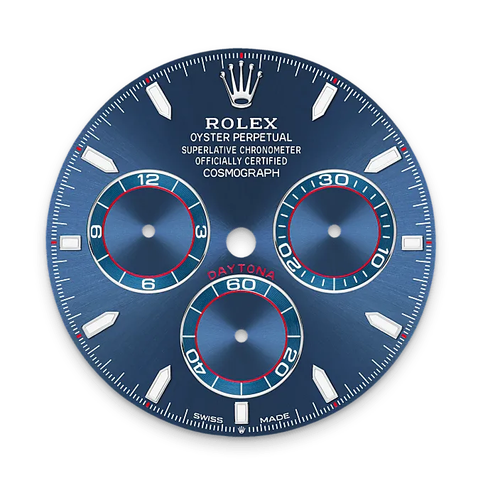 Bright blue dial