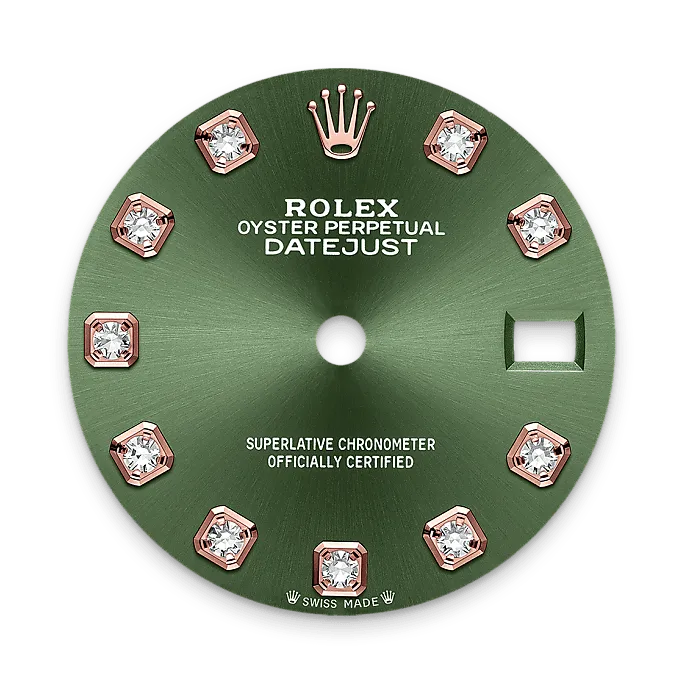 Olive green dial