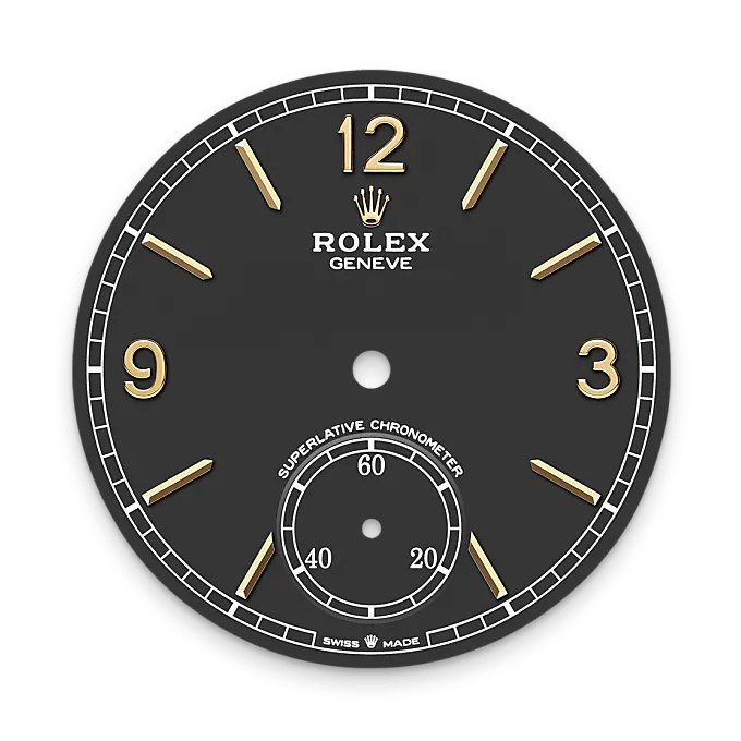 Intense black dial